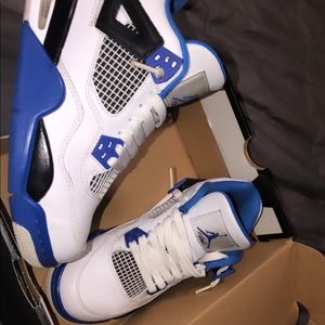 Blue Jordan 4 Retro Motorsports